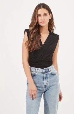 Stella Metallic V Neck Bodysuit