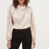 Meilani Satin Cowl Neck Top -Chic Ladies Wear Shop ACT16904 CHAMPAGNE 2