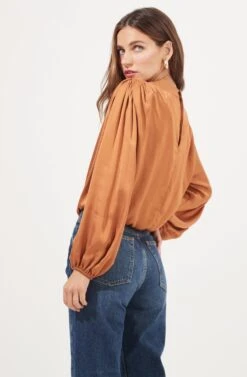 Meilani Satin Cowl Neck Top -Chic Ladies Wear Shop ACT16904 GOLDENAMBER 5