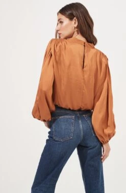 Meilani Satin Cowl Neck Top -Chic Ladies Wear Shop ACT16904 GOLDENAMBER 6