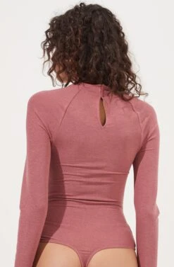 Cristen Ruched Cutout Bodysuit -Chic Ladies Wear Shop ACT16916 PINKRHUBARD 6