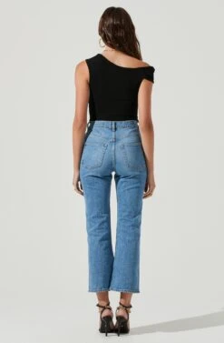 Montrose Off Shoulder Cutout Bodysuit -Chic Ladies Wear Shop ACT16962 BLACK 3