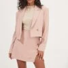 Woodbury Cropped Blazer -Chic Ladies Wear Shop ACT16986 BLUSH 3