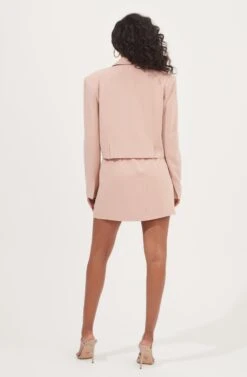 Woodbury Cropped Blazer -Chic Ladies Wear Shop ACT16986 BLUSH 5