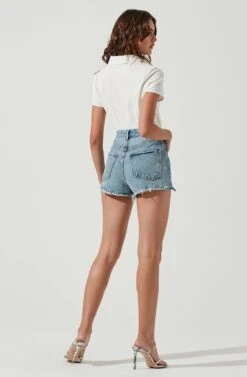 Maui Front Cutout Collared Short Sleeve Bodysuit -Chic Ladies Wear Shop ACT17042 WHITE 3