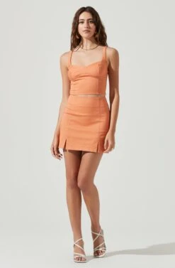 Monet Bustier Top -Chic Ladies Wear Shop ACT17124C PAPAYA 1