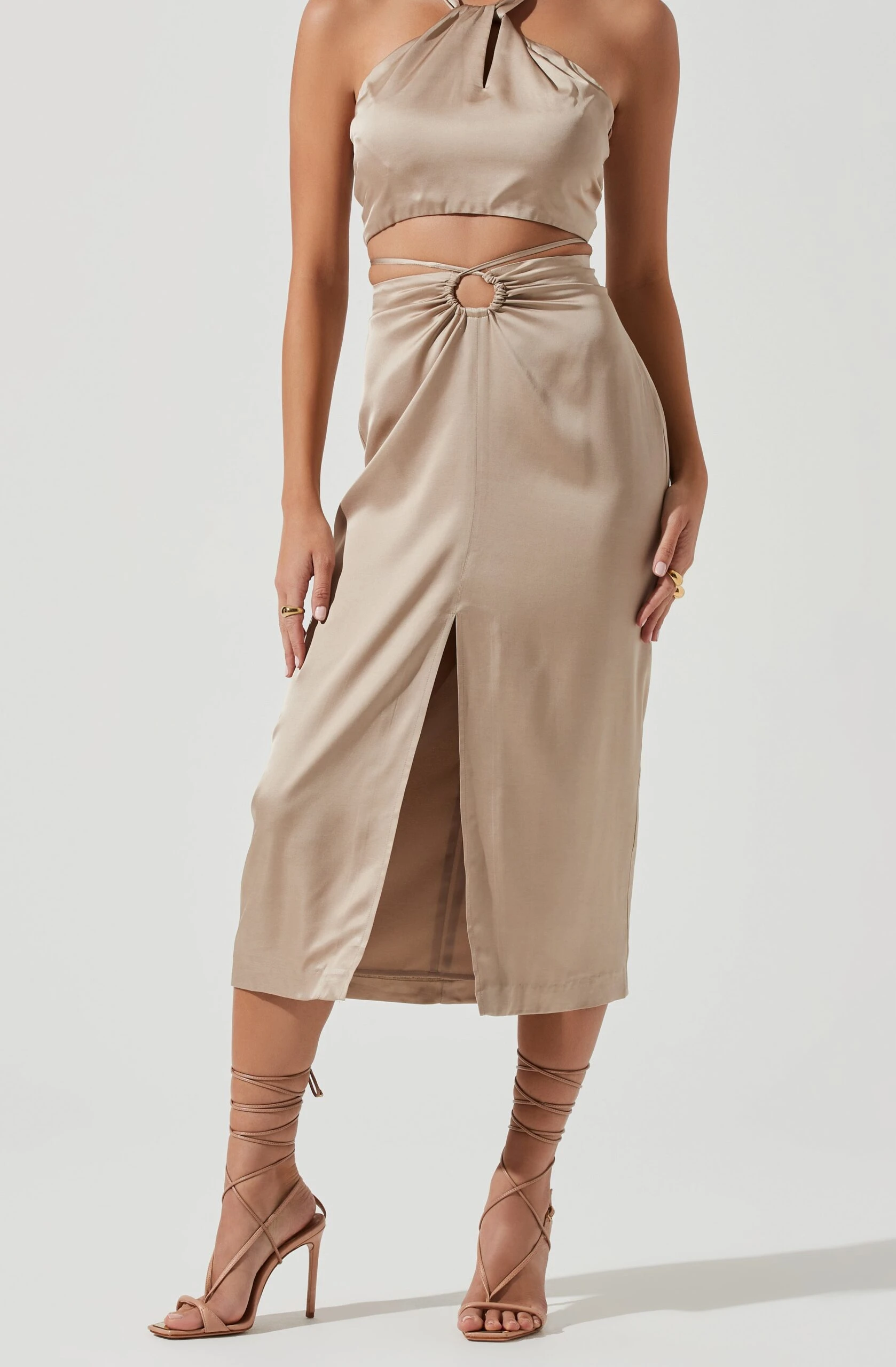 Robin Tie Waist Cutout Midi Skirt 9 Robin Tie Waist Cutout Midi Skirt - Image 7
