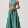 Divine Tie Waist Maxi Skirt -Chic Ladies Wear Shop ACT17191 DARKSAGE 1184