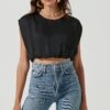 Riva Crop Top -Chic Ladies Wear Shop ACT17218 BLACK 1787
