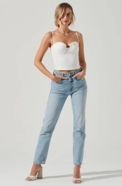 Brixley Underwire Bustier Top -Chic Ladies Wear Shop ACT17260 WHITE 1372