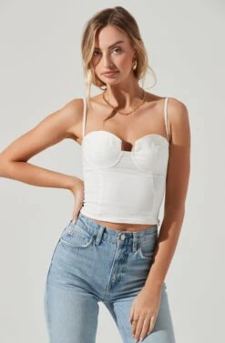 Brixley Underwire Bustier Top -Chic Ladies Wear Shop ACT17260 WHITE 1378