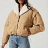 Nadine Quilted Faux Shearling Jacket -Chic Ladies Wear Shop ACT17275 KHAKI 0196 a59c447d 7907 403b a9d2 d51e6cfd37ed