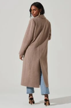 Morana Double Breasted Duster Coat 23 Morana Double Breasted Duster Coat -Chic Ladies Wear Shop ACT17315B TAUPE 5