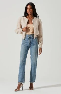 Stacy Faux Fur Jacket -Chic Ladies Wear Shop ACT17335 IVORY 0970