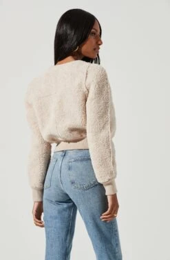 Stacy Faux Fur Jacket -Chic Ladies Wear Shop ACT17335 IVORY 0982