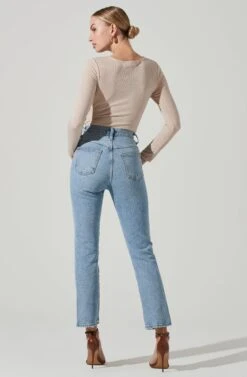 Reese Metallic Twist Front Bodysuit -Chic Ladies Wear Shop ACT17385 CREAMMETALLIC 6