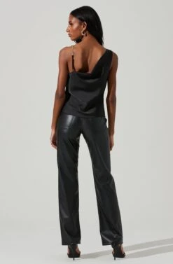 Larisa Satin Rhinestone Strap Top -Chic Ladies Wear Shop ACT17390 BLACK 6