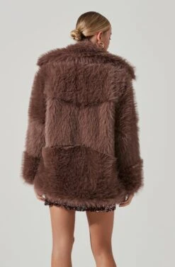 Hadley Faux Fur Coat -Chic Ladies Wear Shop ACT17441 MOCHAMAUVE 5