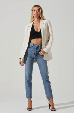 Laudine Oversized Blazer -Chic Ladies Wear Shop ACT17526 OFFWHITE 1
