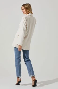 Laudine Oversized Blazer -Chic Ladies Wear Shop ACT17526 OFFWHITE 5