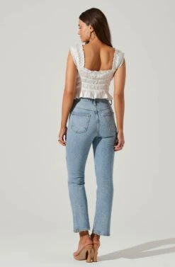 Rosita Smocked Top -Chic Ladies Wear Shop ACT17543VR WHITE 1 5