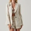 Ayra Front Button Blazer -Chic Ladies Wear Shop ACT17557 ECRU 3