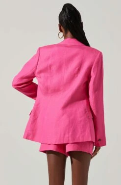 Ayra Front Button Blazer 31 Ayra Front Button Blazer -Chic Ladies Wear Shop ACT17557 PINK 2