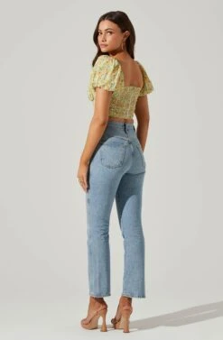 Paola Floral Puff Sleeve Top -Chic Ladies Wear Shop ACT17560 YELLOWGREENDITSY 1 5 24b5aee3 0d5c 4a62 bf37 04338e0e6e9a