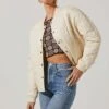 Zenni Quilted Jacket -Chic Ladies Wear Shop ACT17567 CREAM 2