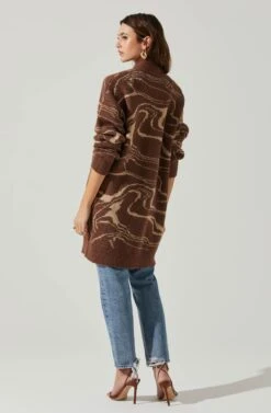 Vada Abstract Swirl Oversized Sweater 12 Vada Abstract Swirl Oversized Sweater -Chic Ladies Wear Shop ACT17580SH BROWNSWIRL 6