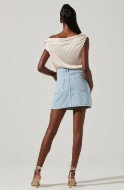 Ceres Satin Off Shoulder Top -Chic Ladies Wear Shop ACT17591 CHAMPAGNE 5