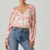 Kamari Floral Burnout Long Sleeve Top -Chic Ladies Wear Shop ACT17601 PINKBURNOUT 3