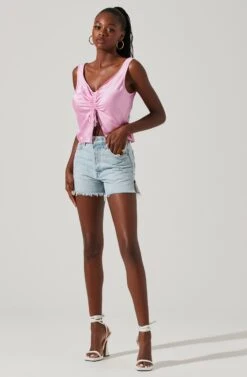 Julie Cinched Front Top 15 Julie Cinched Front Top -Chic Ladies Wear Shop ACT17607VR PINK 1