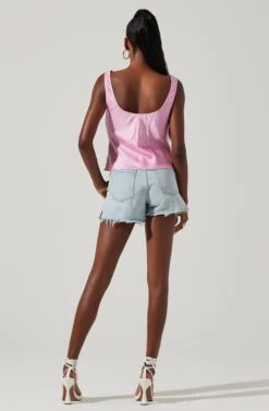 Julie Cinched Front Top 16 Julie Cinched Front Top -Chic Ladies Wear Shop ACT17607VR PINK 4