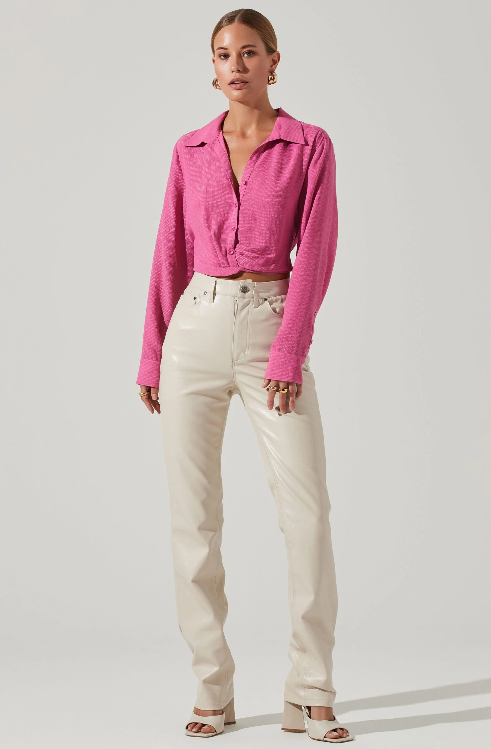 Camden Cropped Button Down Collared Top 4 Camden Cropped Button Down Collared Top - Image 2