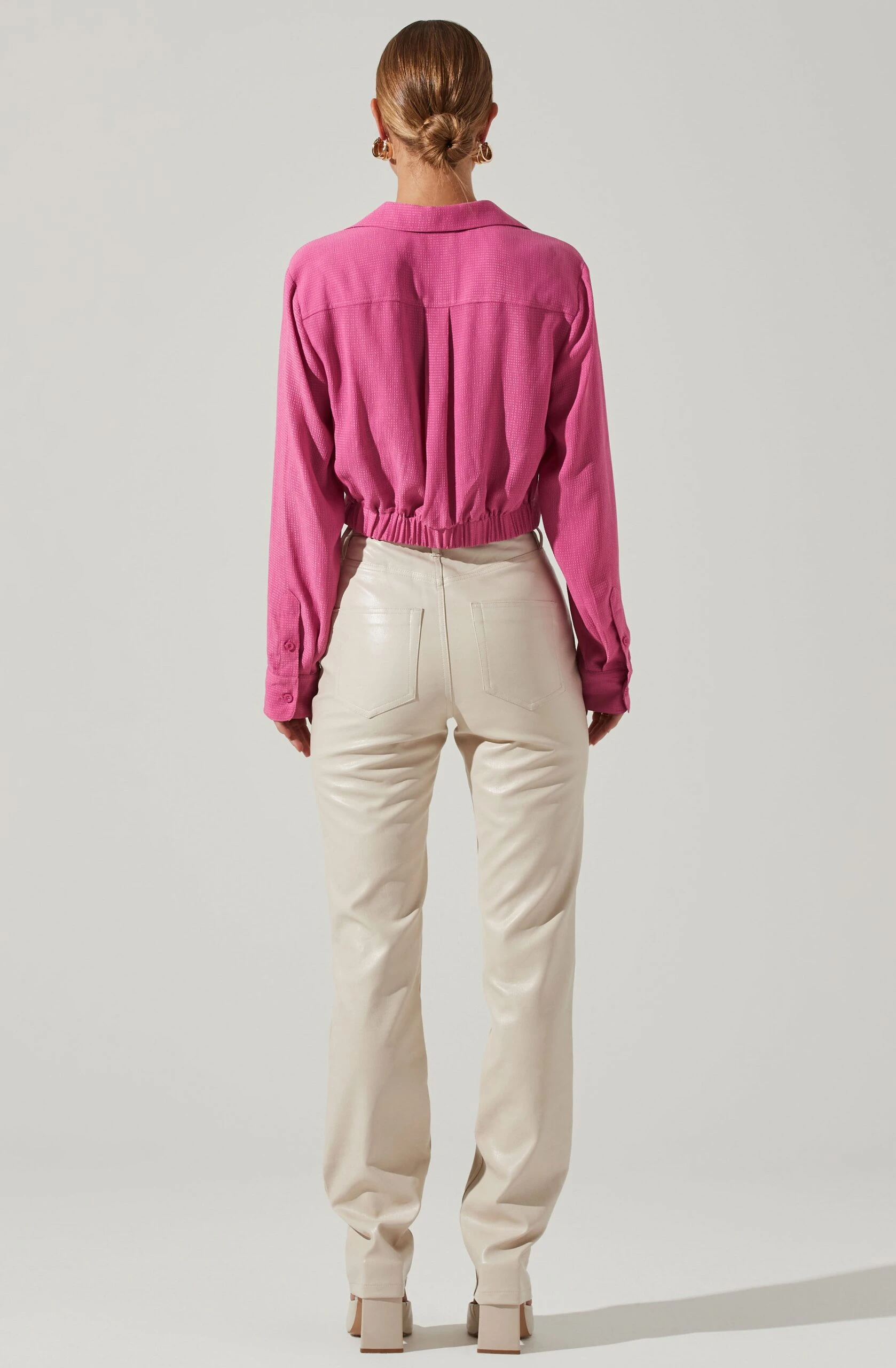 Camden Cropped Button Down Collared Top 5 Camden Cropped Button Down Collared Top - Image 3