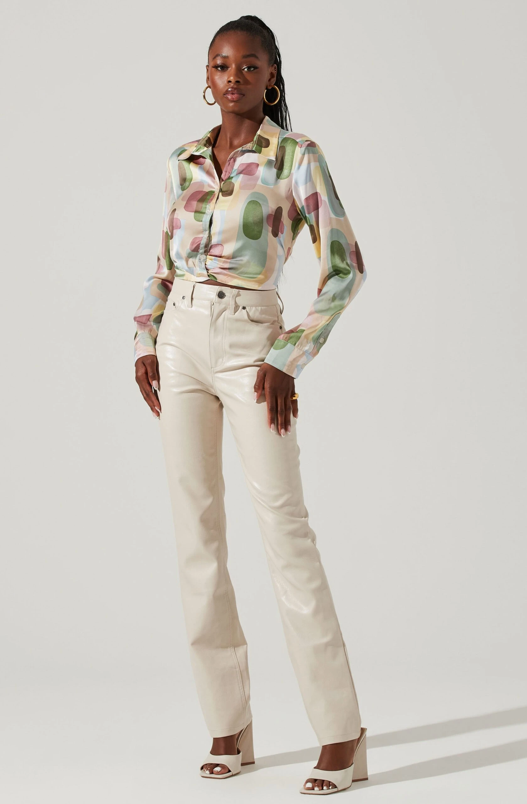 Camden Geo Print Button Down Top 4 Camden Geo Print Button Down Top - Image 2