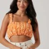 Daija Floral Square Neck Crop Top