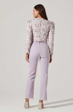 Brea Floral Quilted Cropped Puff Sleeve Jacket -Chic Ladies Wear Shop ACT17697 LILACCORALMULTI 1 6