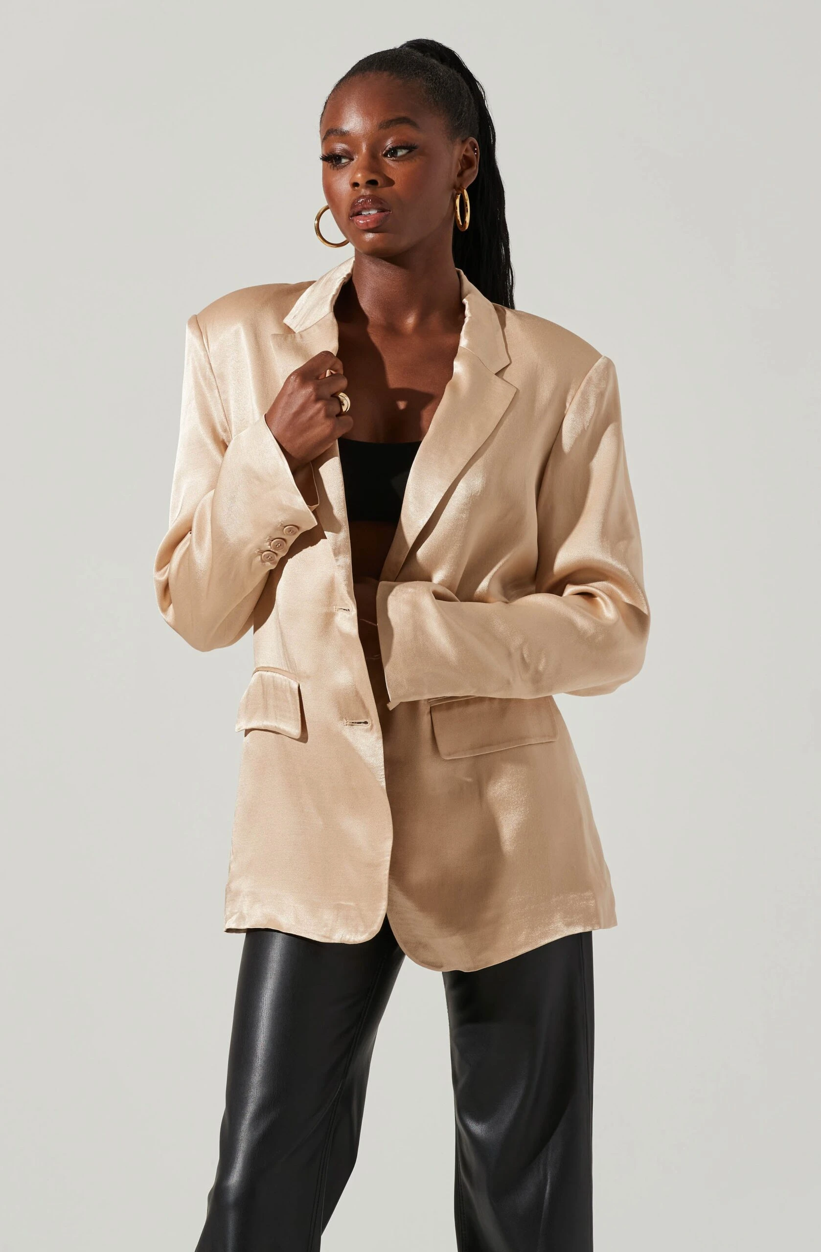 Kimia Satin Oversized Blazer 21 Kimia Satin Oversized Blazer - Image 19