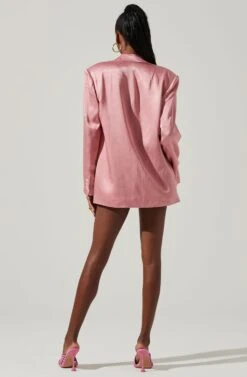 Kimia Satin Oversized Blazer 31 Kimia Satin Oversized Blazer -Chic Ladies Wear Shop ACT17722 PINK 5