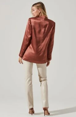 Kimia Satin Oversized Blazer 36 Kimia Satin Oversized Blazer -Chic Ladies Wear Shop ACT17722 ROSEBROWN 5 1c23ce22 a511 4cbe 8972 d7df9547a092