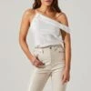 Shion Satin Off Shoulder Top -Chic Ladies Wear Shop ACT17761 WHITE 4