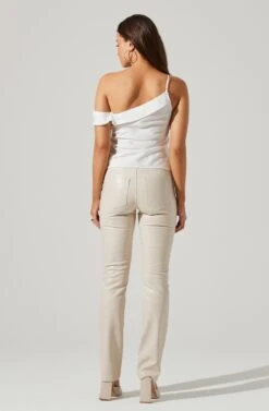 Shion Satin Off Shoulder Top -Chic Ladies Wear Shop ACT17761 WHITE 6