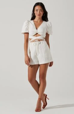 Nuria Puff Sleeve Top 15 Nuria Puff Sleeve Top -Chic Ladies Wear Shop ACT17765 OFFWHITE 1