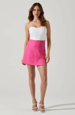 Jessamine Ruched Tube Top -Chic Ladies Wear Shop ACT17769 WHITE 1