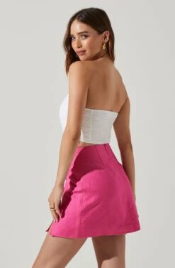 Jessamine Ruched Tube Top -Chic Ladies Wear Shop ACT17769 WHITE 4