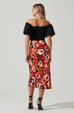 Laurana Off Shoulder Puff Sleeve Top -Chic Ladies Wear Shop ACT17789 BLACK 4