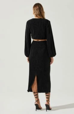 Cataleya Plisse Twist Bust Top 17 Cataleya Plisse Twist Bust Top -Chic Ladies Wear Shop ACT17812 BLACK 6