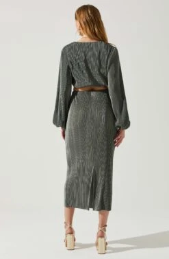 Cataleya Plisse Twist Bust Top 24 Cataleya Plisse Twist Bust Top -Chic Ladies Wear Shop ACT17812 DARKSAGE 5